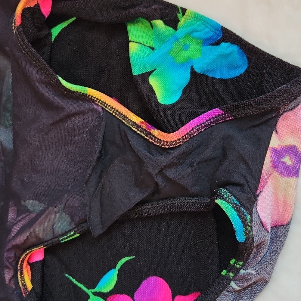 Women's Bright Colorful Floral, Summer, Pool, Beach, Sexy One Piece Swim Suit - Picture 9 of 11